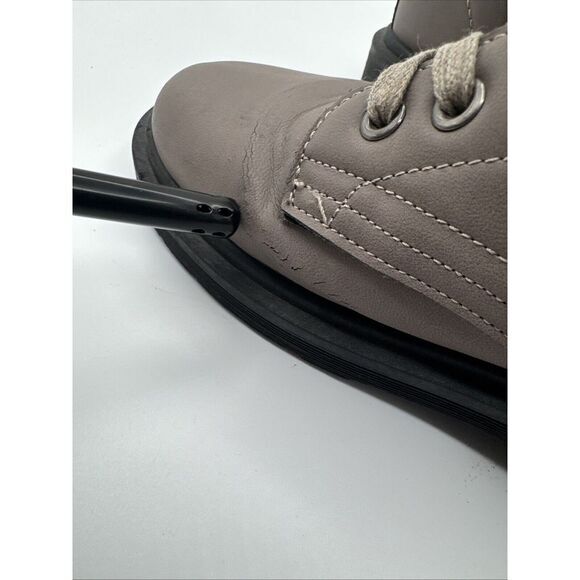 Pierra Dumas Ravenna Tan Leather Ankle Booties Size 8 - Picture 4 of 7